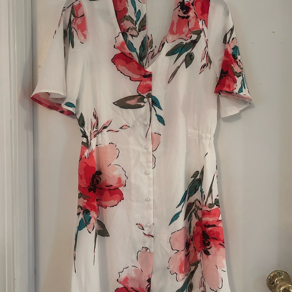Floral Button-Up Dress